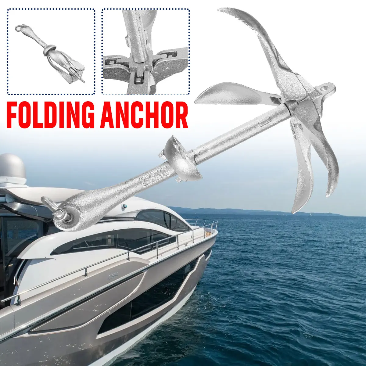 2,5 KG/3,2 KG para yate marino - Fishing Boat Anchor reseña y precio