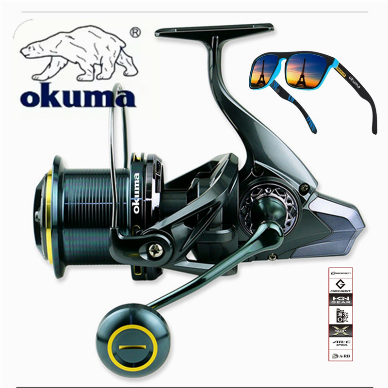 Carrete de Pesca OKUMA 9000-14 - Abu Garcia Reel Max reseña y precio